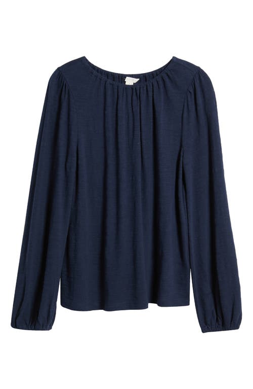 Caslonr Caslon(r) Gathered Neck Top In Navy Blazer