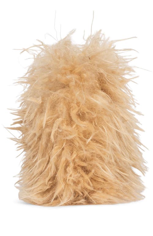 Jeffrey Campbell Bestowed Faux Fur Shoulder Bag In Brown