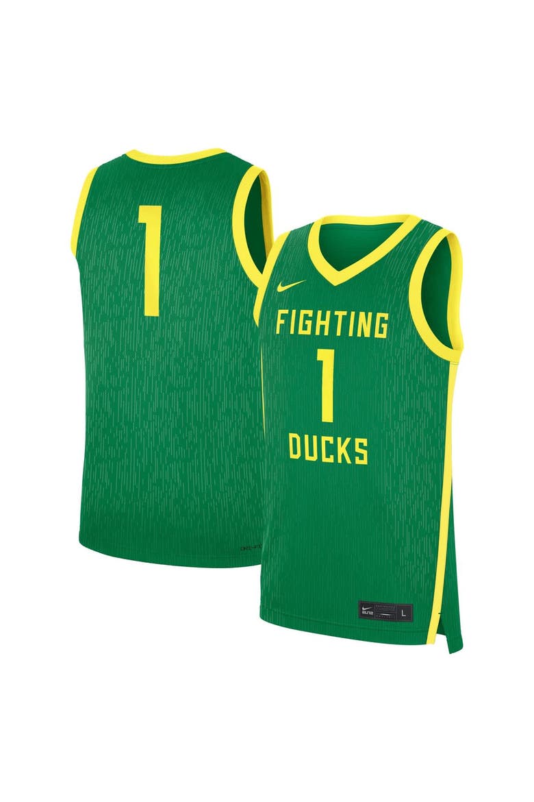 Men's Nike Green Oregon Ducks Road Replica Basketball Jersey, Main, color, Green