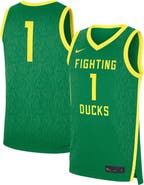 Nike Men's Nike Green Oregon Ducks Road Replica Basketball Jersey