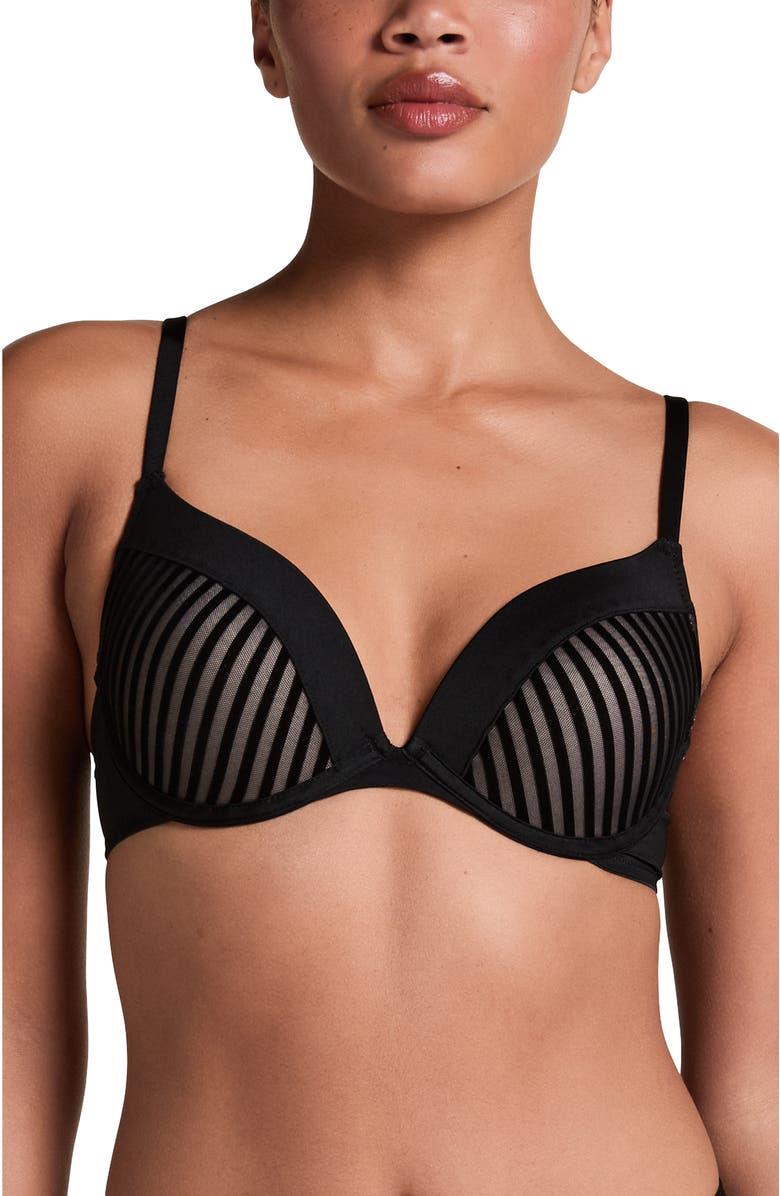Hunkemöller Pia Padded Underwired Push-Up Bra, Main, color, Black