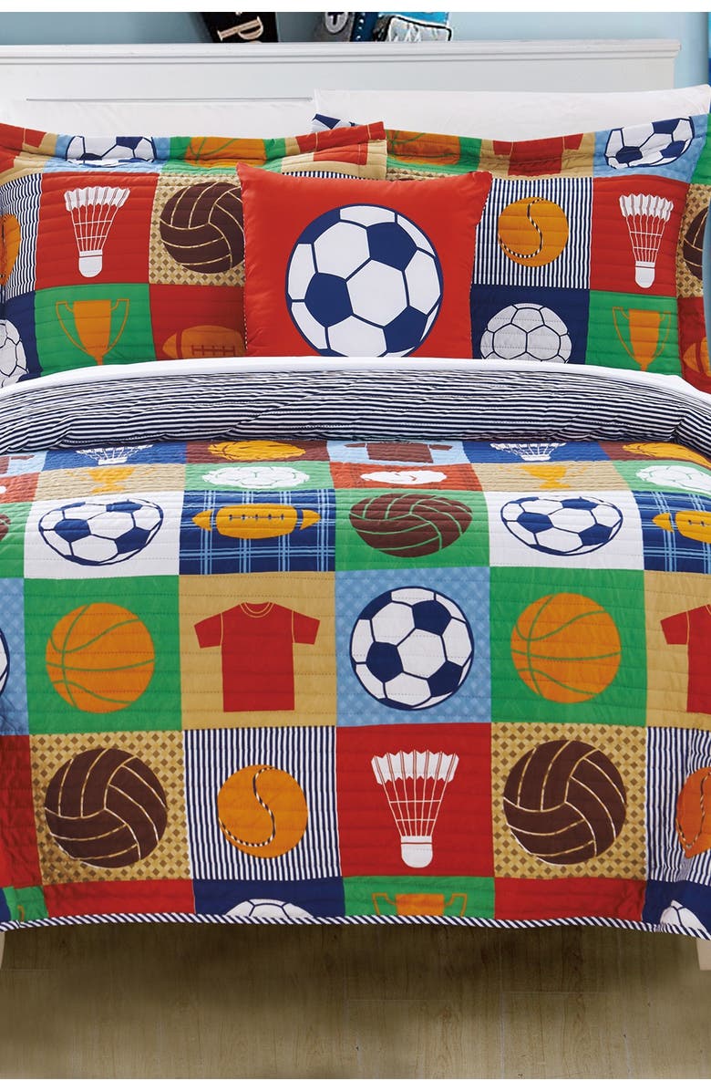 CHIC Twin Dodge Reversible Patchwork Quilt Set - Multi, Alternate, color, 