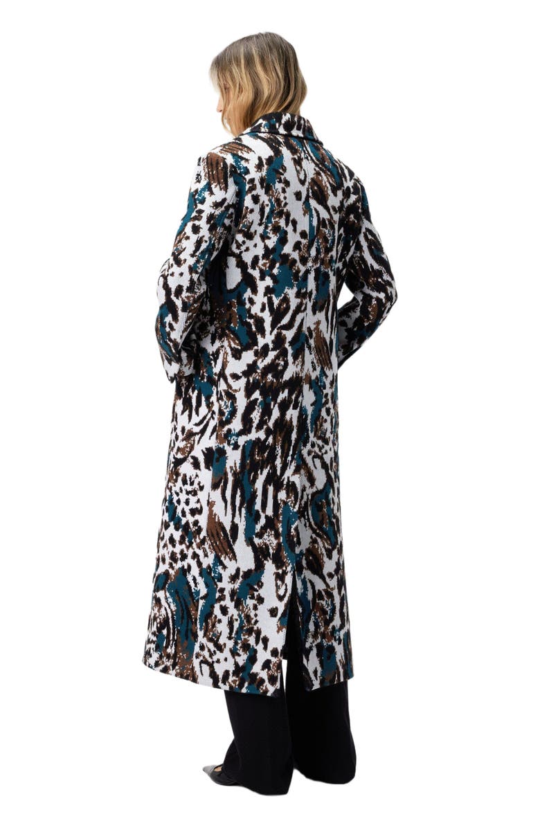 Missoni Long Single-breasted Coat With Animalier Pattern, Alternate, color, Multicoloured