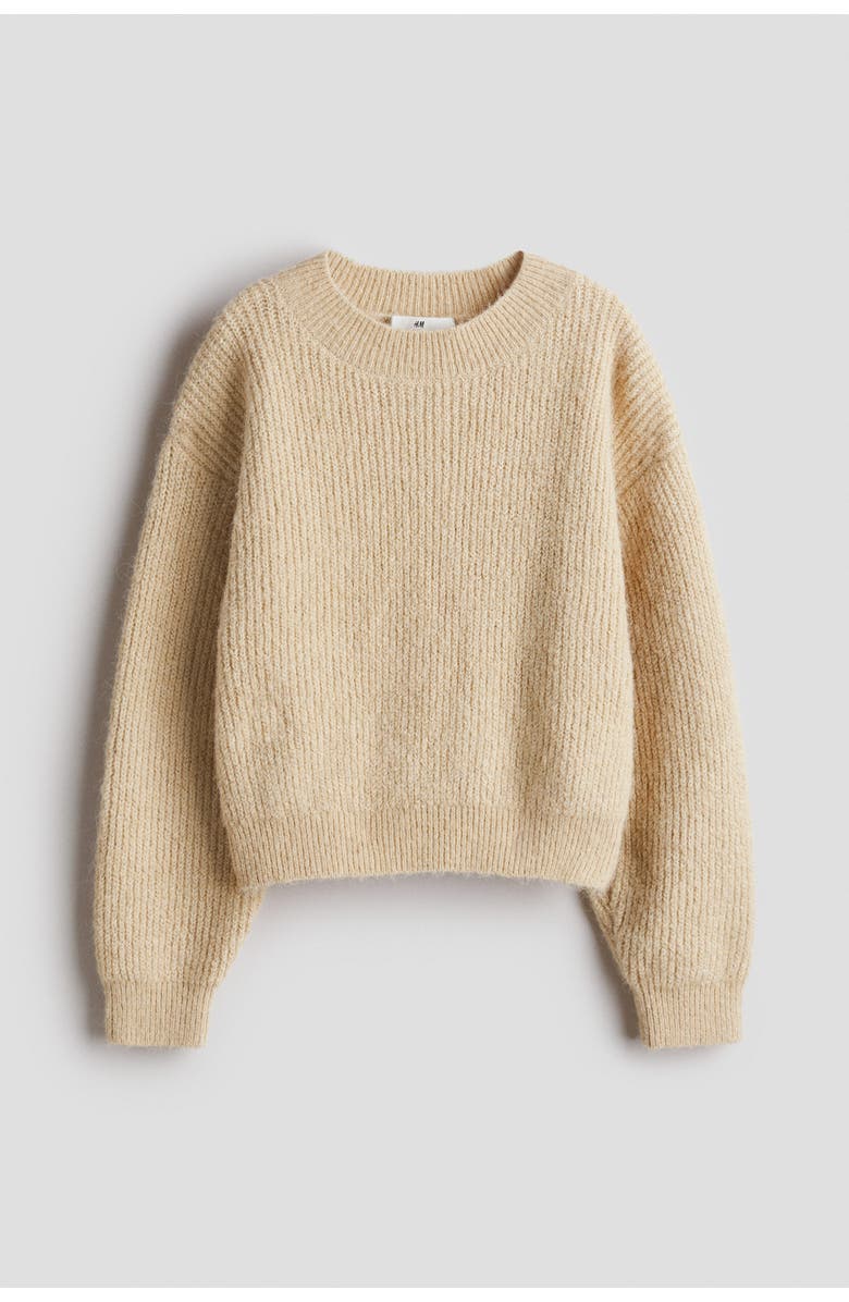 H&M Rib-knit Jumper, Main, color, Beige