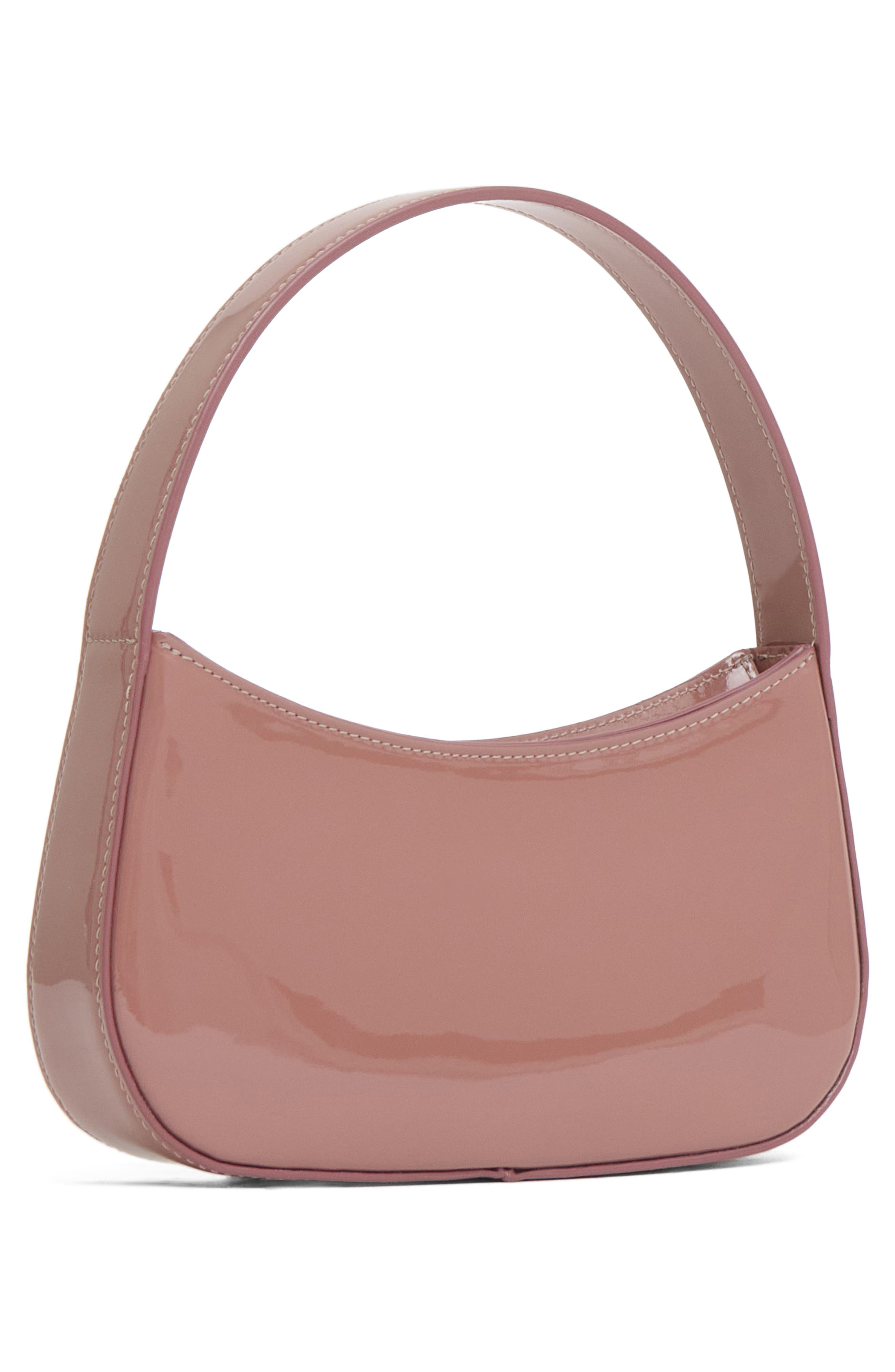 Mansur Gavriel Mini BonBon Patent Leather Shoulder Bag, Alternate, color, Rosewood