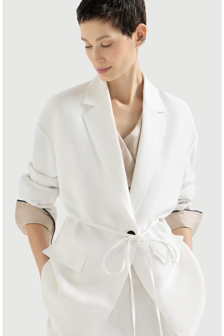 Fluid twill blazer, Alternate, color, Panama