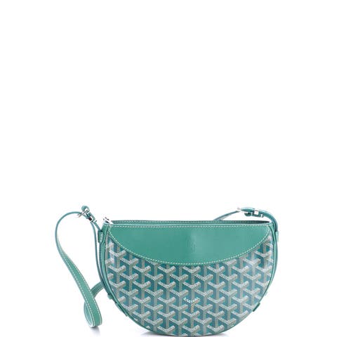 Hirondelle Shoulder Bag Coated Canvas and Leather