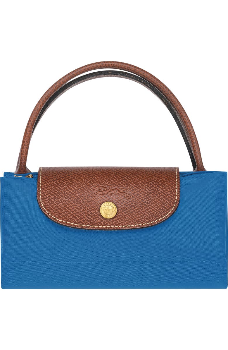 Longchamp Small Le Pliage Green Recycled Canvas Top Handle Bag, Alternate, color,