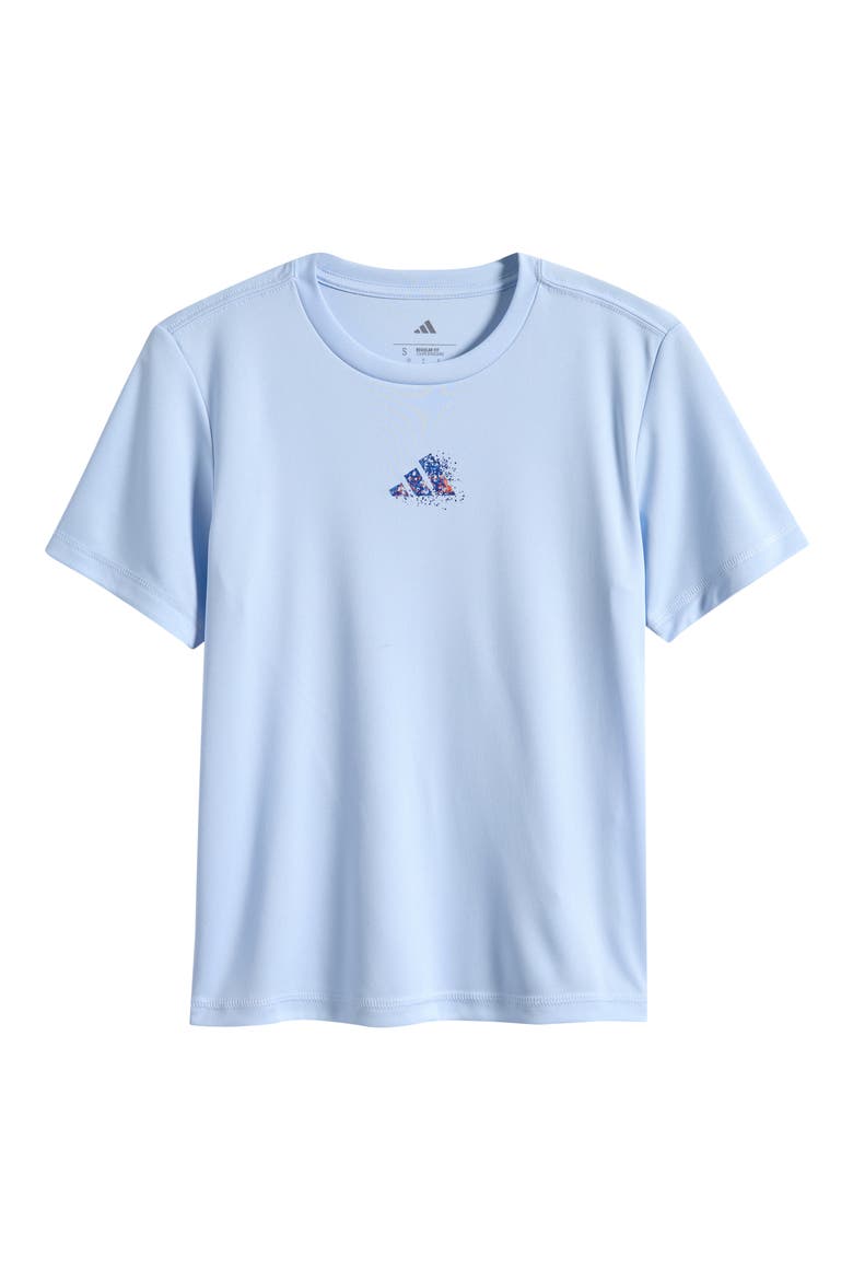 Kids' Spray Gradient Mountain Logo Graphic T-Shirt, Main, color, LIGHT BLUE