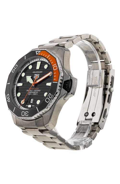 Shop Watchfinder & Co. Tag Heuer  Aquaracer Bracelet Watch, 45mm In Black