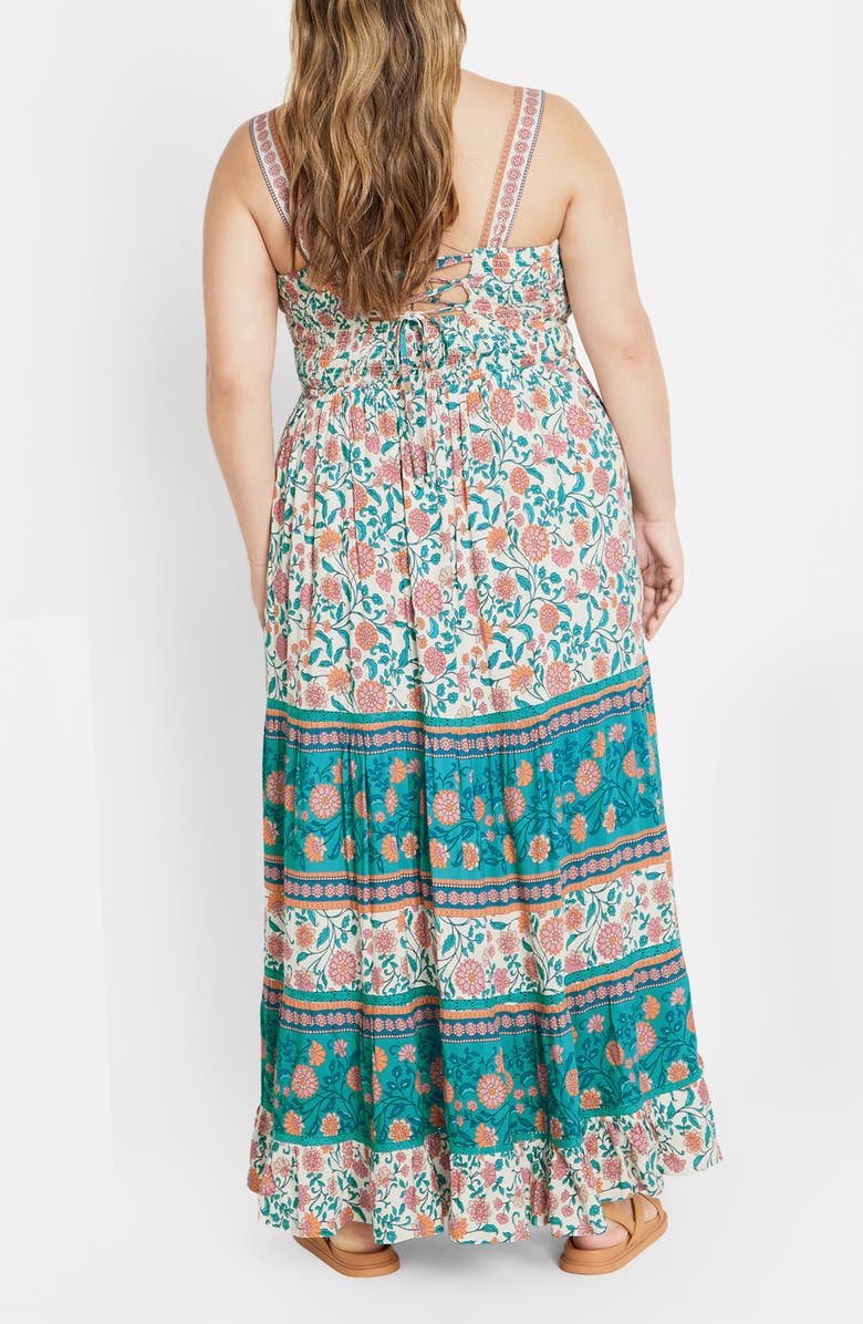 City Chic Belle Maxi Sundress, Alternate, color, Gardenia