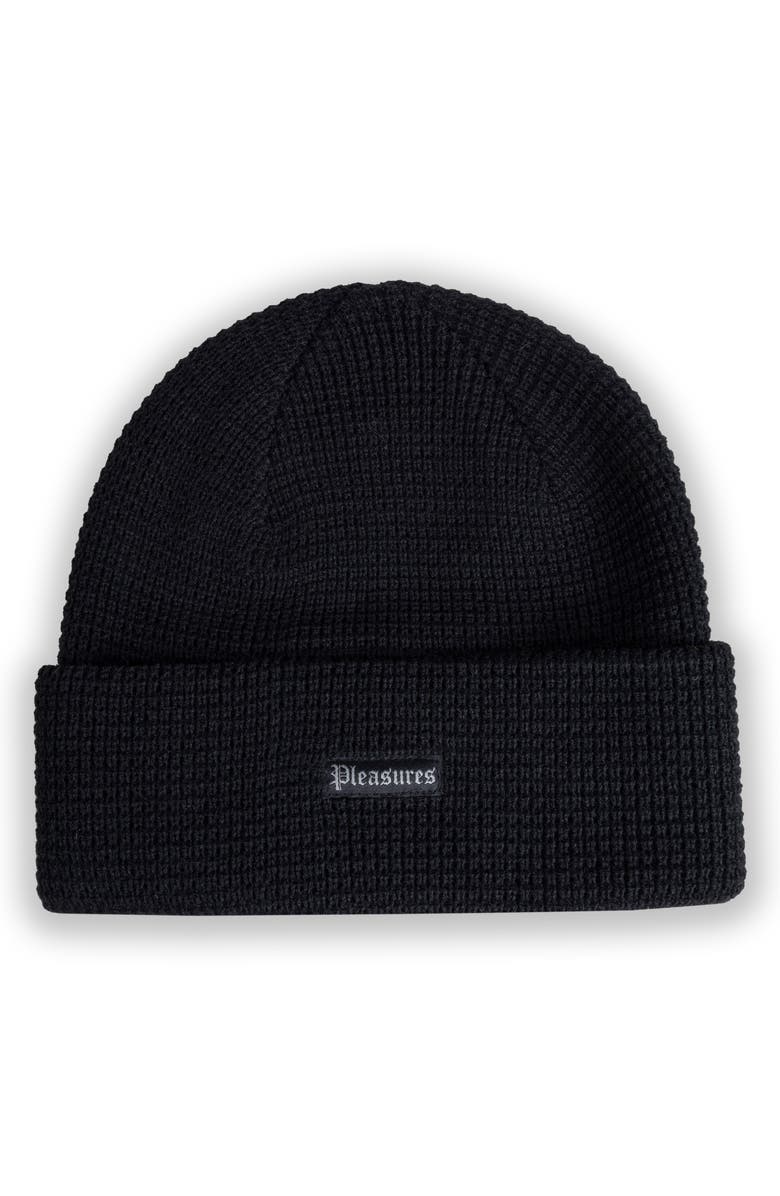 PLEASURES Old E Waffle Beanie, Main, color, 
