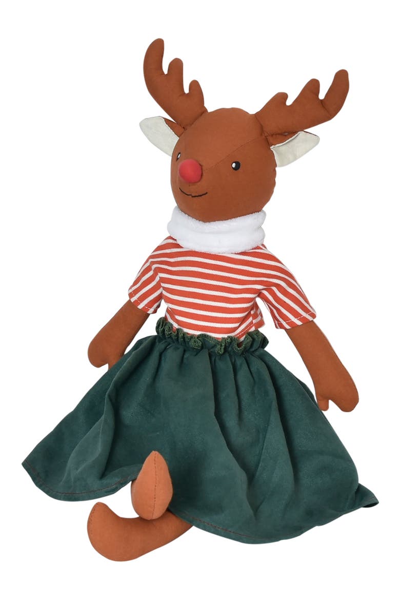 Red Stripe Reindeer Doll, Alternate, color, NA