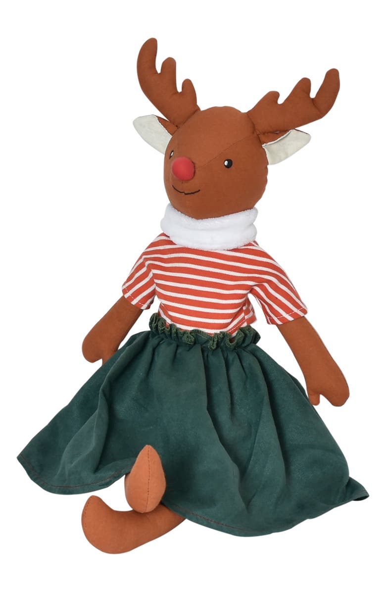 Tikiri Red Stripe Reindeer Doll, Alternate, color, Na
