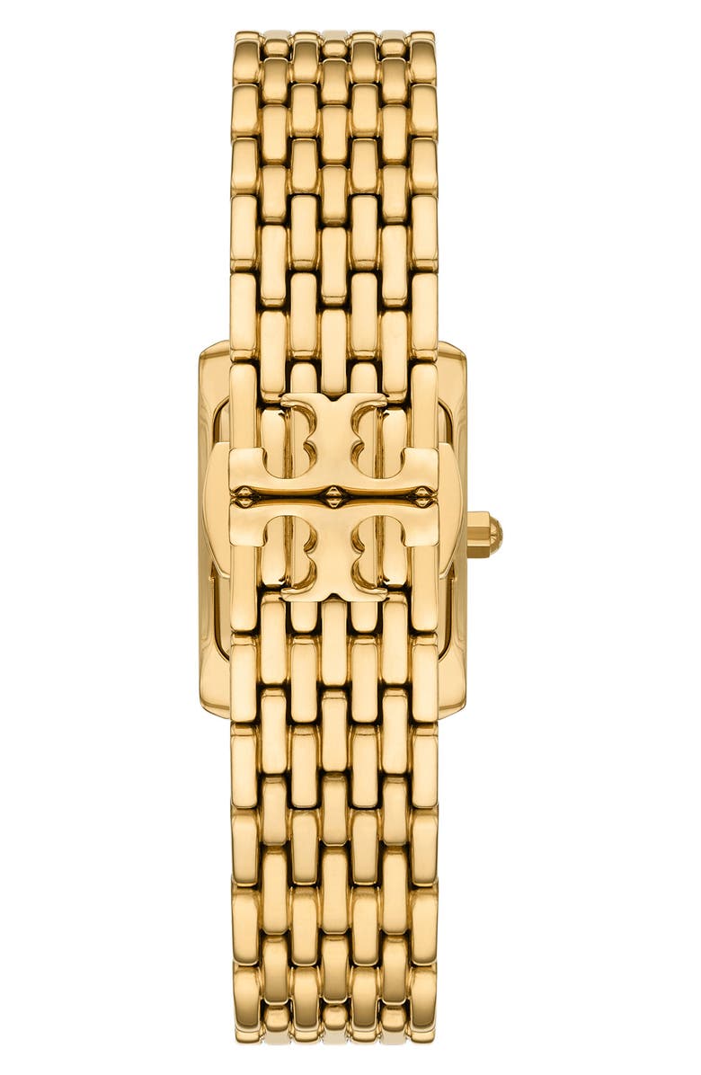 Tory Burch The Small Eleanor Stainless Steel Watch, 19mm x 28mm, Alternate, color, Gold