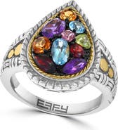 EFFY Two-Tone Semiprecious Stone Pear Signet Ring