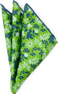 Cufflinks, Inc. Mickey Floral Silk Pocket Square