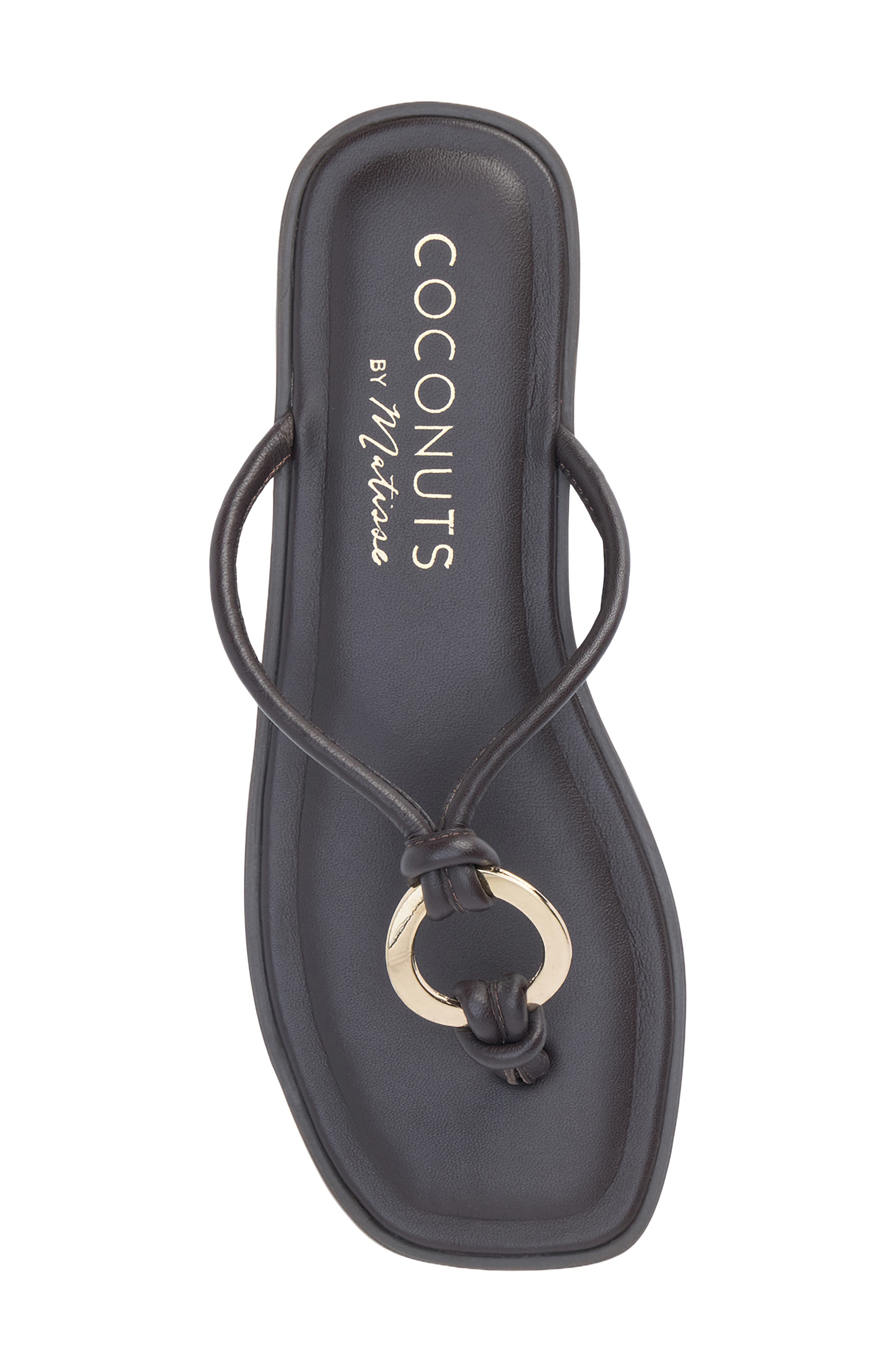Coconuts by Matisse Mission Flip Flop, Alternate, color, Dark Brown Leather