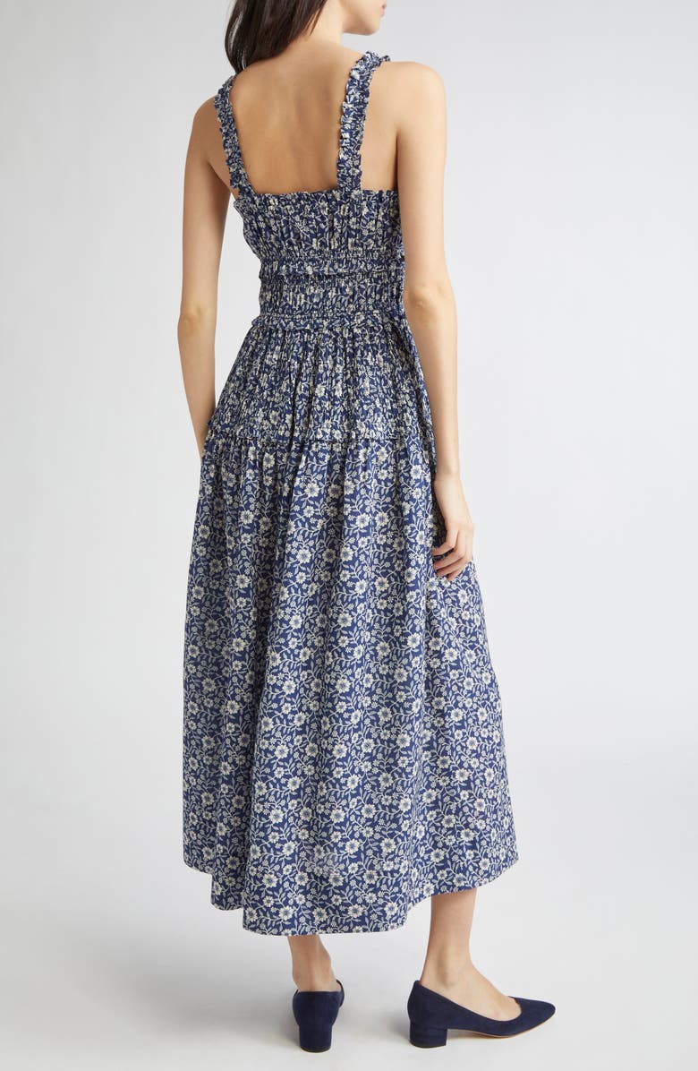 DÔEN Marianne Floral Print Smocked Maxi Dress, Alternate, color, Jessamine Calico