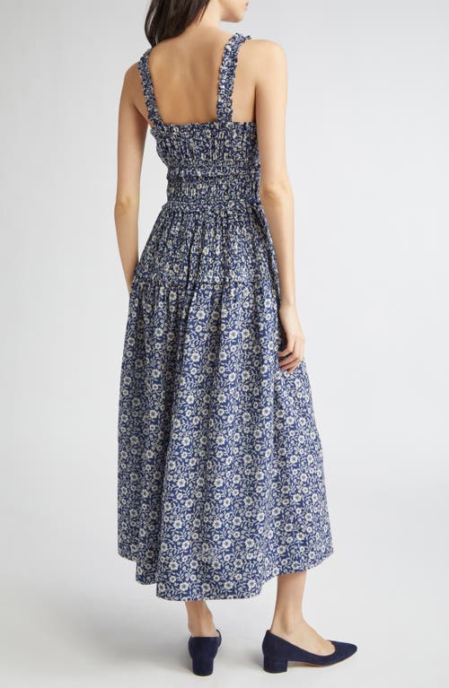 Doen Dôen Marianne Floral Print Smocked Maxi Dress In Multi