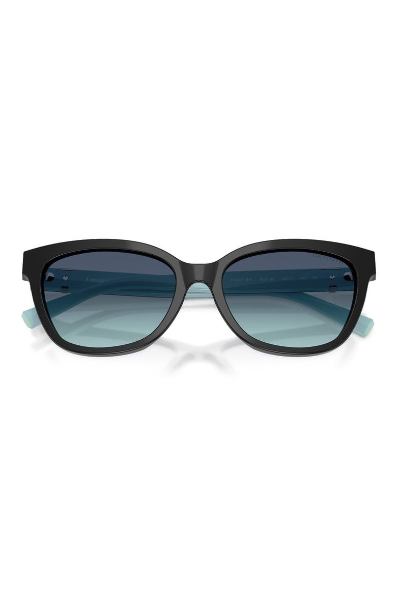 55mm Gradient Cat Eye Sunglasses, Alternate, color, BLACK / AZURE GRADIENT BLUE