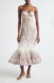 Zimmermann Alchemy Paisley Print Linen & Silk Dress