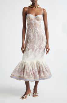 Alchemy Paisley Print Linen & Silk Dress