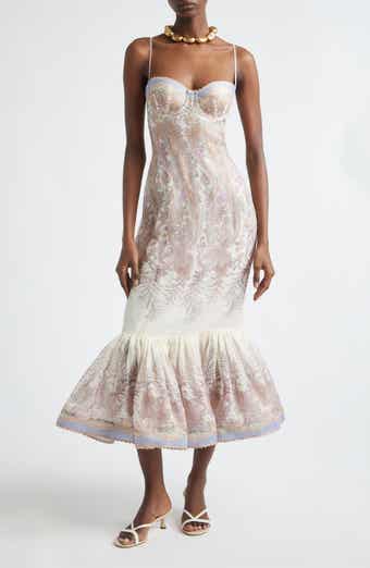 Alchemy Paisley Print Linen & Silk Dress