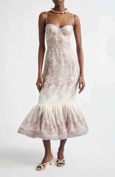 Alchemy Paisley Print Linen & Silk Dress