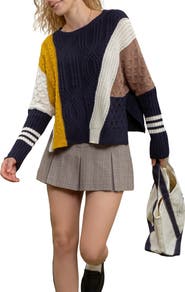 Blu Pepper Colorblock Sweater