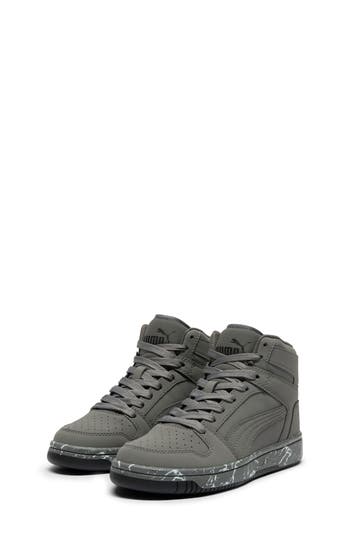 Puma Kids' Rebound Layup High Top Sneaker In Gray
