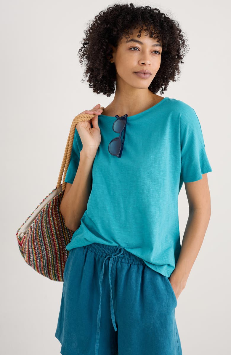 Seasalt Cornwall Bryher View Organic Cotton Shirt, Alternate, color, Azurite