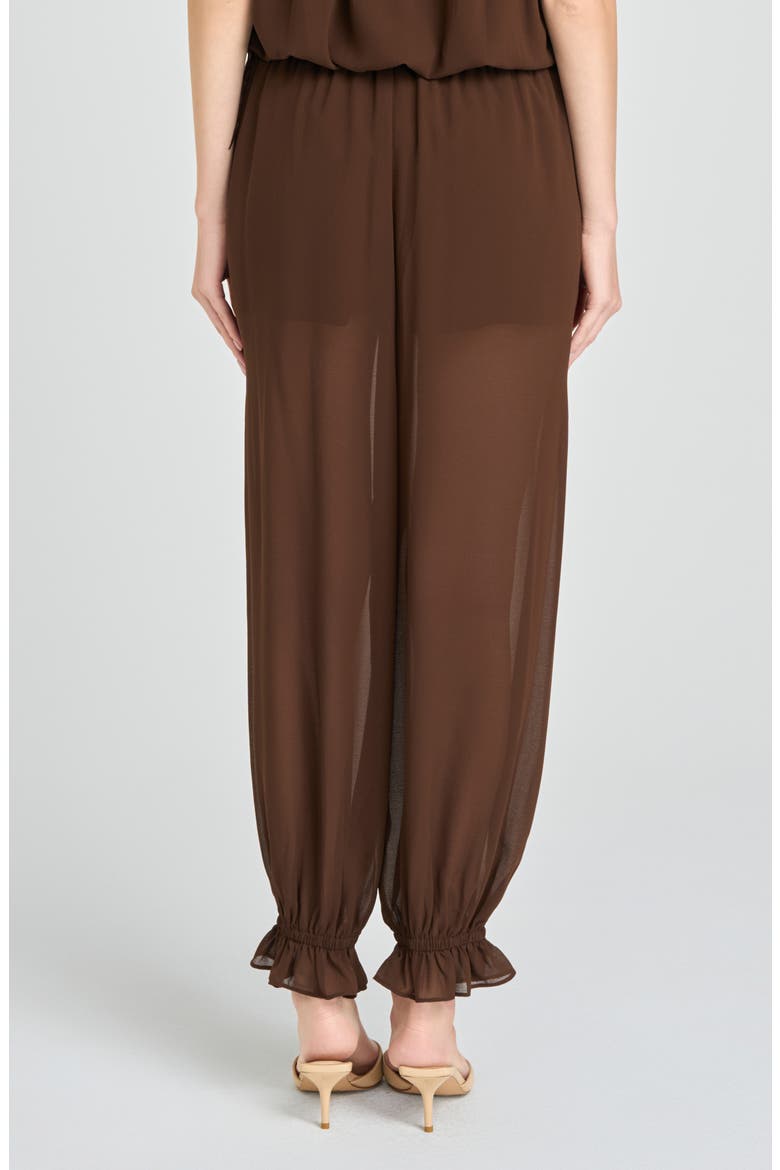 Jasmine Semisheer Balloon Pants, Alternate, color, CHOCOLATE