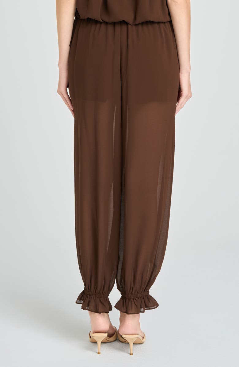 WAYF Jasmine Semisheer Balloon Pants, Alternate, color, Chocolate
