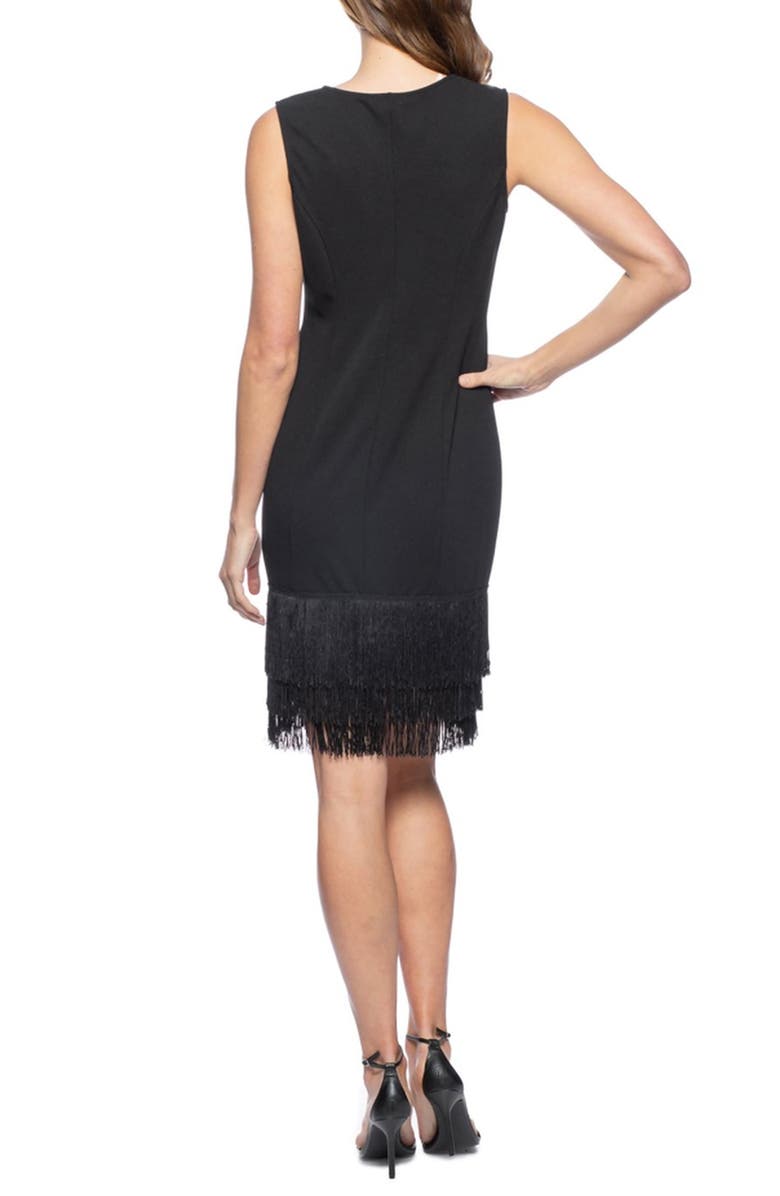 Marina V-Neck Fringe Sheath Dress, Alternate, color,