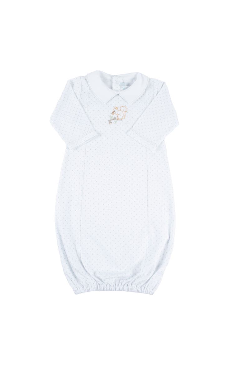 Pointed Collar Little Squirrel Gown, Main, color, White
