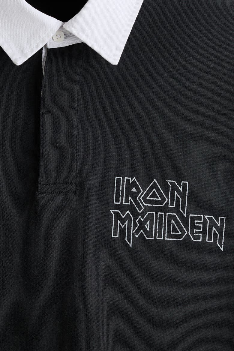 Relaxed-fit Polo Shirt, Alternate, color, Black/Iron Maiden