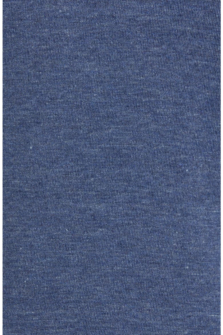 Linen & Cotton Polo Shirt, Alternate, color, BLUE