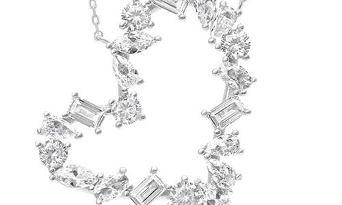 Shymi Women's Multi Shape Heart Necklace - Silver In Silver