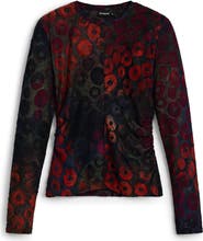 Desigual Long Sleeve Mesh T-Shirt