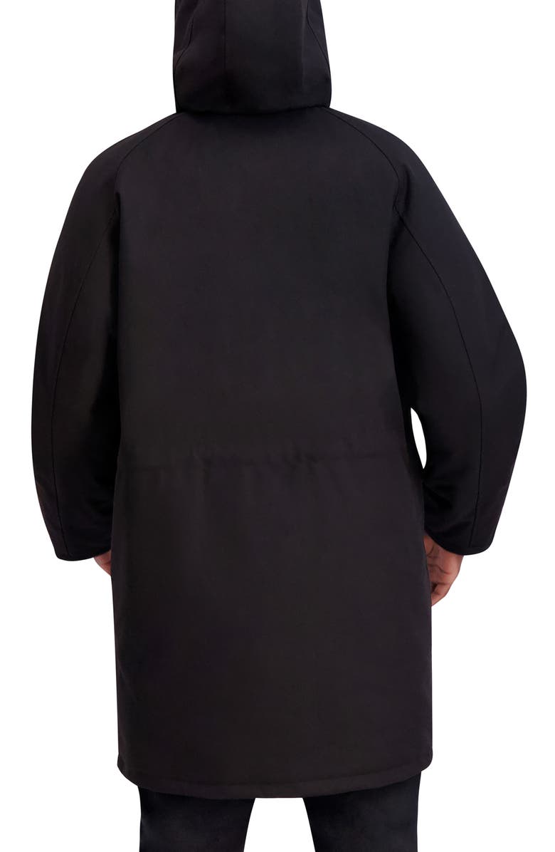 KARL LAGERFELD PARIS Hooded Parka, Alternate, color, Black