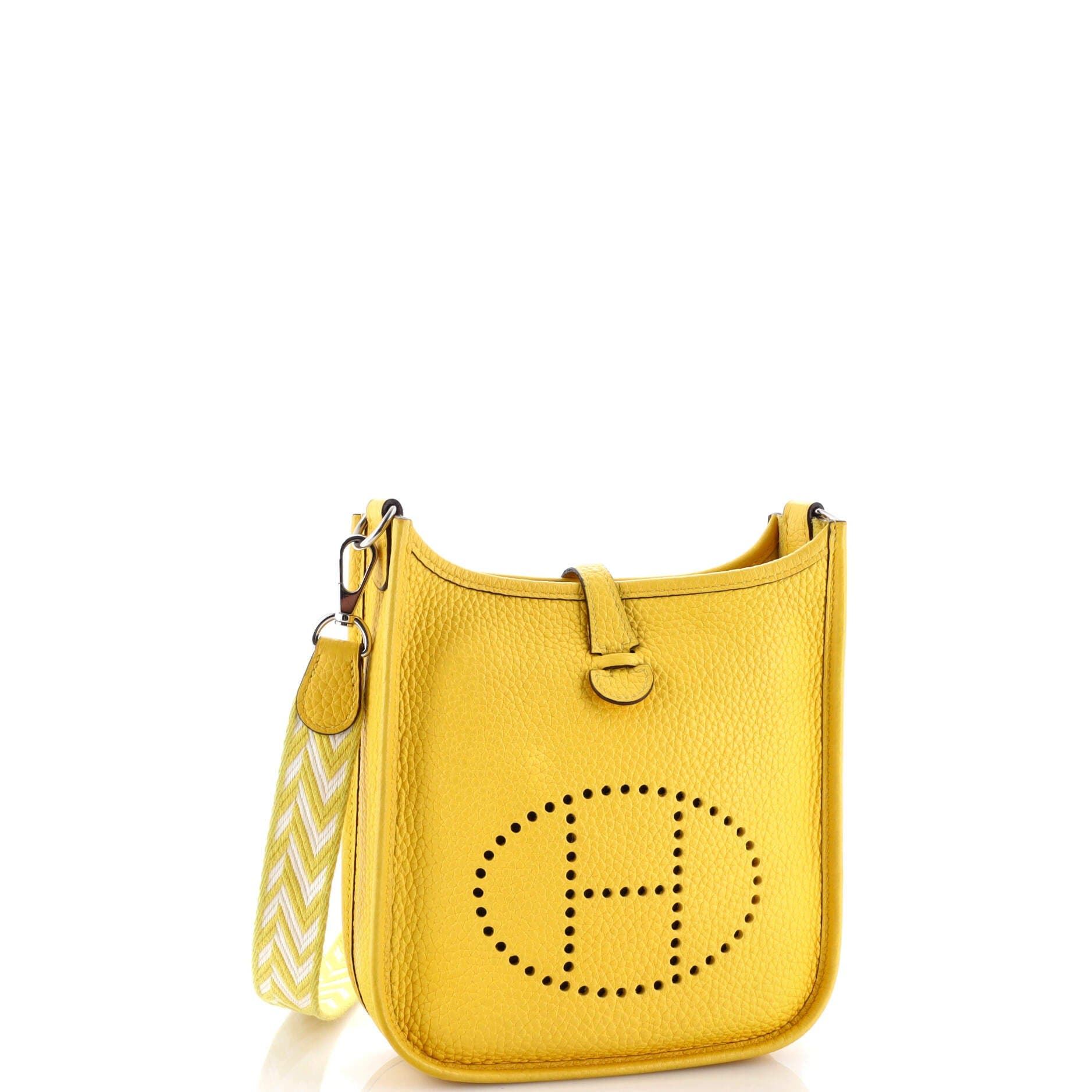 Pre-Owned Hermes Evelyne Bag Gen III Clemence TPM, Alternate, color, Jaune De Naples