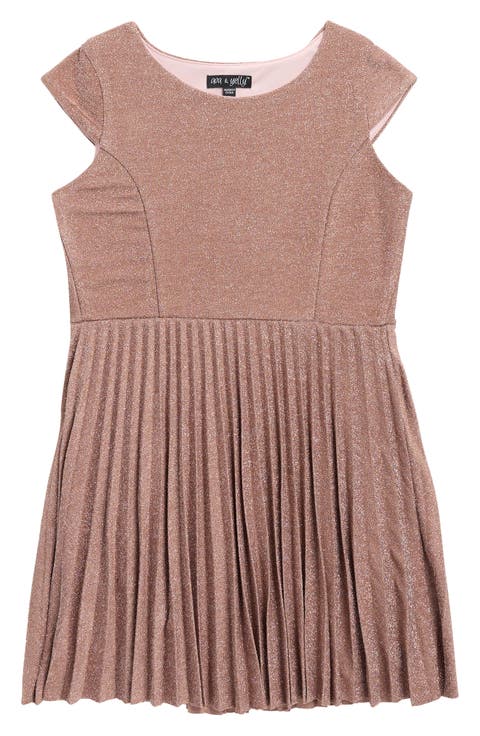 Kids' Pleated Skater Dress (Big Kid)