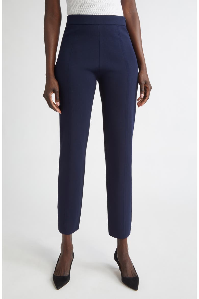 Quincy Knit Ankle Pants, Main, color, NAVY