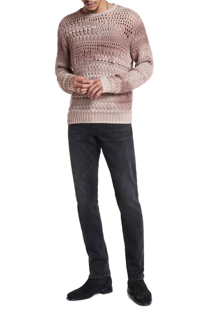 John Varvatos Leone Mixed Stitch Sweater, Alternate, color, 