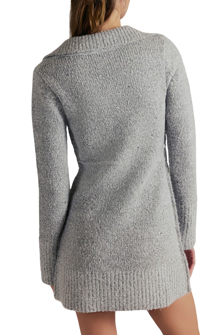 Milena Long Sleeve Mini Sweater Dress, Alternate, color, GREY HEATHER COMBO