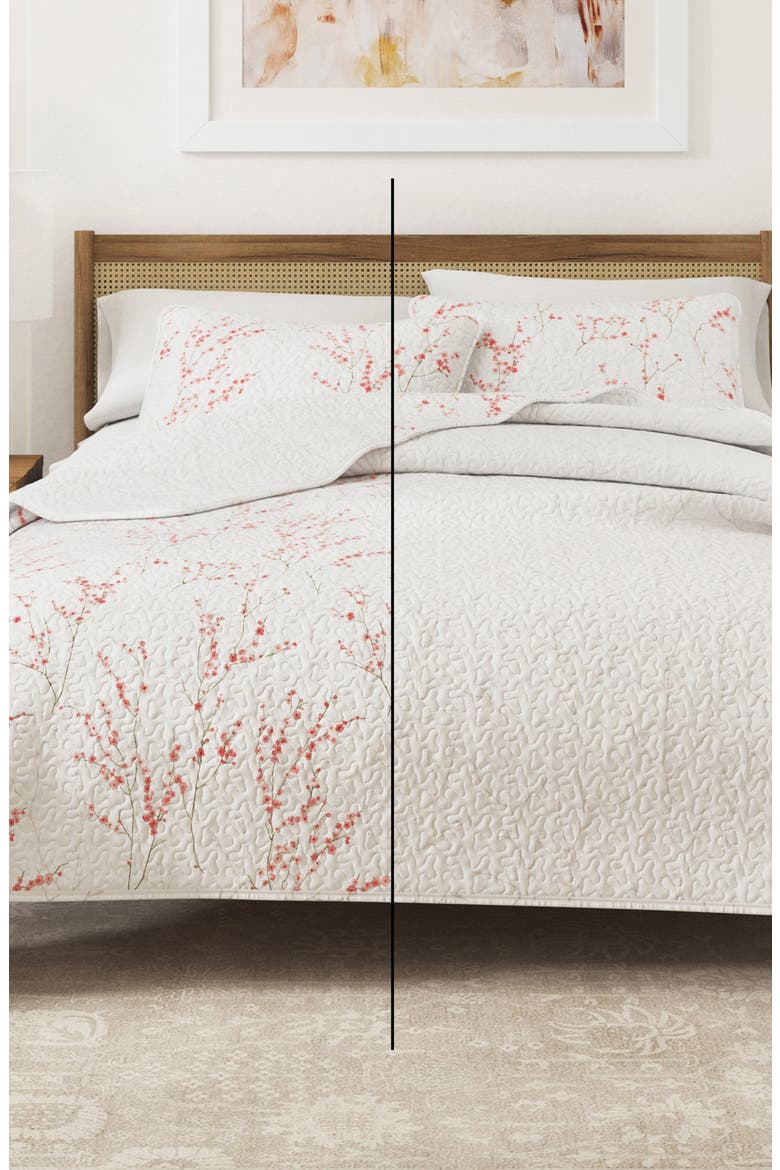 Wildflower Quilt Set, Alternate, color, CHERRY BLOSSOMS