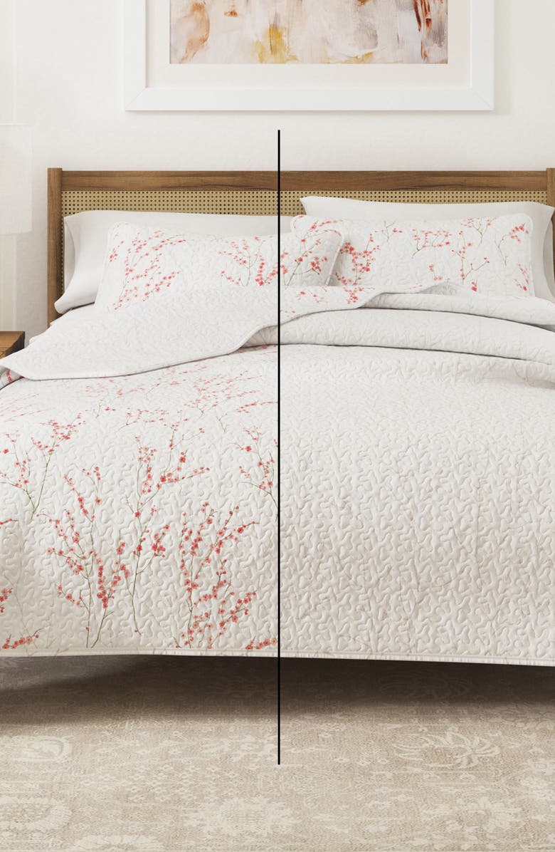 Woven & Weft Wildflower Quilt Set, Alternate, color, Cherry Blossoms
