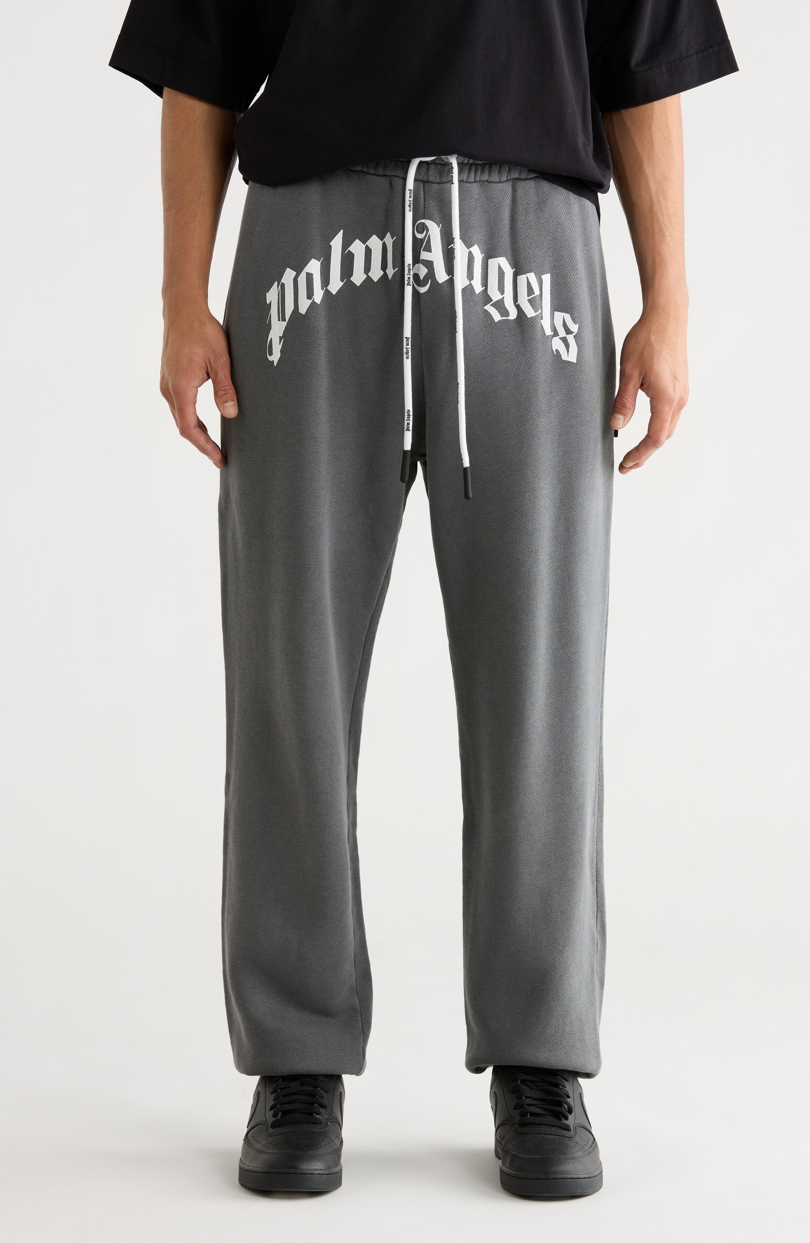 Palm Angels Curved Logo Sweatpants