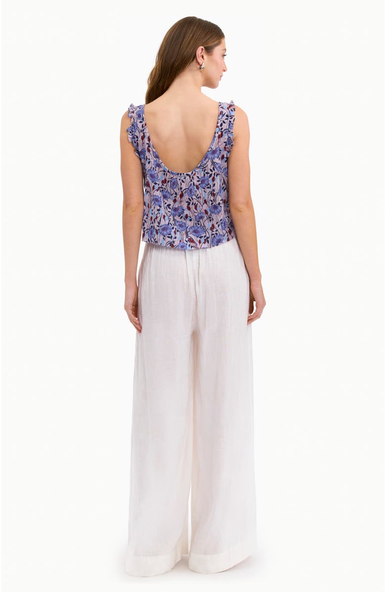 Rebecca Taylor Daphne Crinkle Tank, Alternate, color, Iris Multi